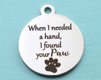 Found Your paw KR EIGSO Paw Print Keychain When I Needed A Hand I Found Your Paw Jewelry Dog Lovers