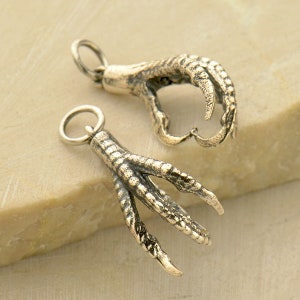 Sterling Silver Bird Claw Charm Talon. Sterling Silver Charm. Charms Only. Bird Charm