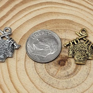 Knitting Sweater Pewter Charm: Gold or Silver Plated image 3