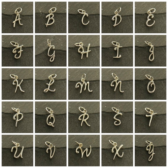 Letter Charms in sterling silver. Letter Charms. Letter charms for  bracelets. Initial Charms. Bulk Charms. Initial Charm.