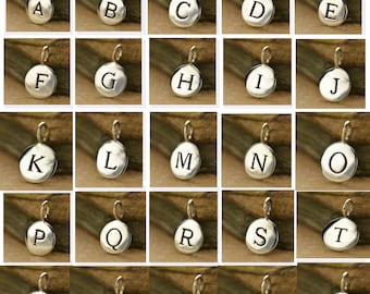 Sterling Silver Letter Charms: Initial Charms for Bracelets