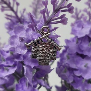 Knitting Sweater Pewter Charm: Gold or Silver Plated image 4