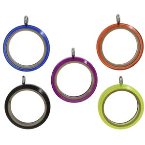 30mm Floating Locket in Color. Memory locket. DIY Jewelry Making. Personalized. Custom.