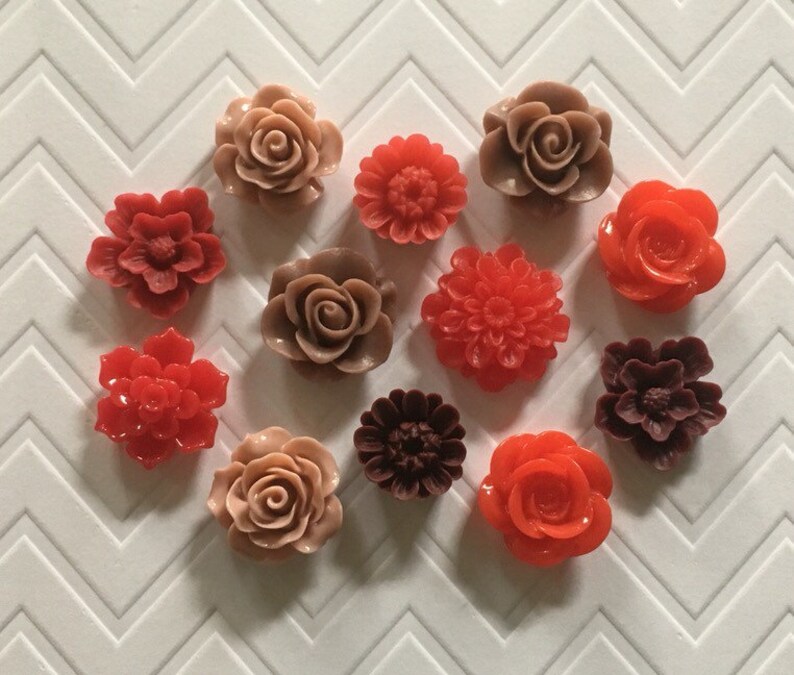 Carmel /& Maroon Push Pins or Magnets Set in Red