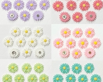 Large Daisies Thumbtacks or Magnets Set of 10 - 12 colors to choose from! dorm decor, hostess gift, baby shower, gift, teacher gift