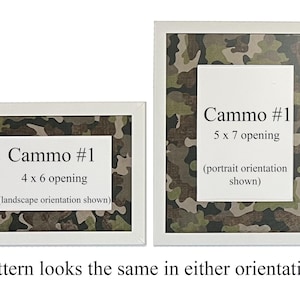 Camouflage Photo Frame - Handmade Designer Mat, Office Decor