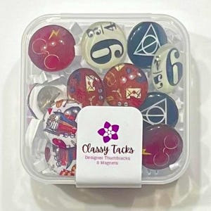 Wizard Push Pins or Magnets Set - 12 pieces - dorm decor, hostess gift, weddings, decorate cubicle, office decor
