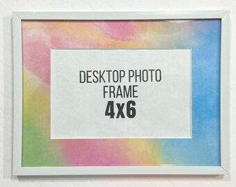 Bright Watercolor Designer Photo Frame - cubicle decorations, office decor, office photo frame, pretty photo frame