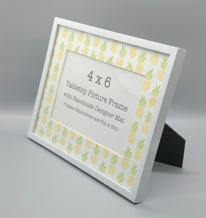 Photo Frame With Pineapples Designer Mat Office Decor Etsy