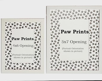 Paw Prints Photo Frame - Handmade Pet Theme Decor