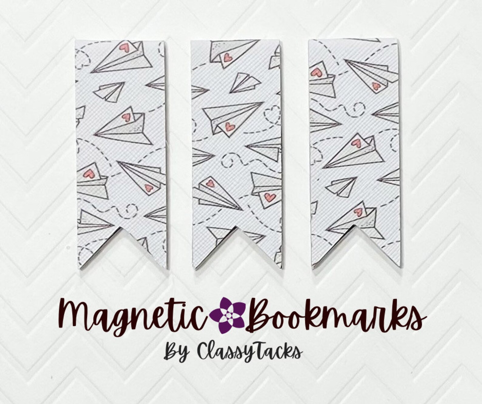 Magnetic Bookmark Set 3 Paper Airplane Themed Bookmarks - Etsy