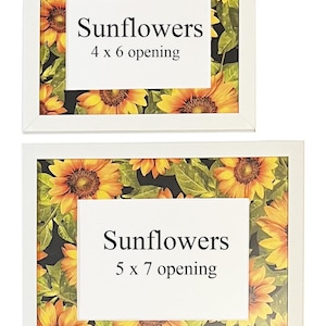 Sunflower Photo Frame – Handmade Patterned Mat