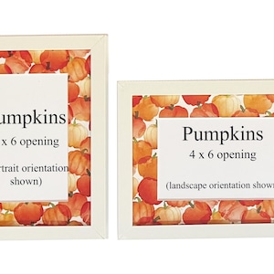 Fall Designer Photo Frame - cubicle decorations, office decor, office photo frame, pretty photo watercolor pumpkins, spiderweb, fall leaves