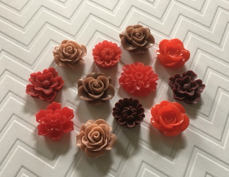 Carmel /& Maroon Push Pins or Magnets Set in Red
