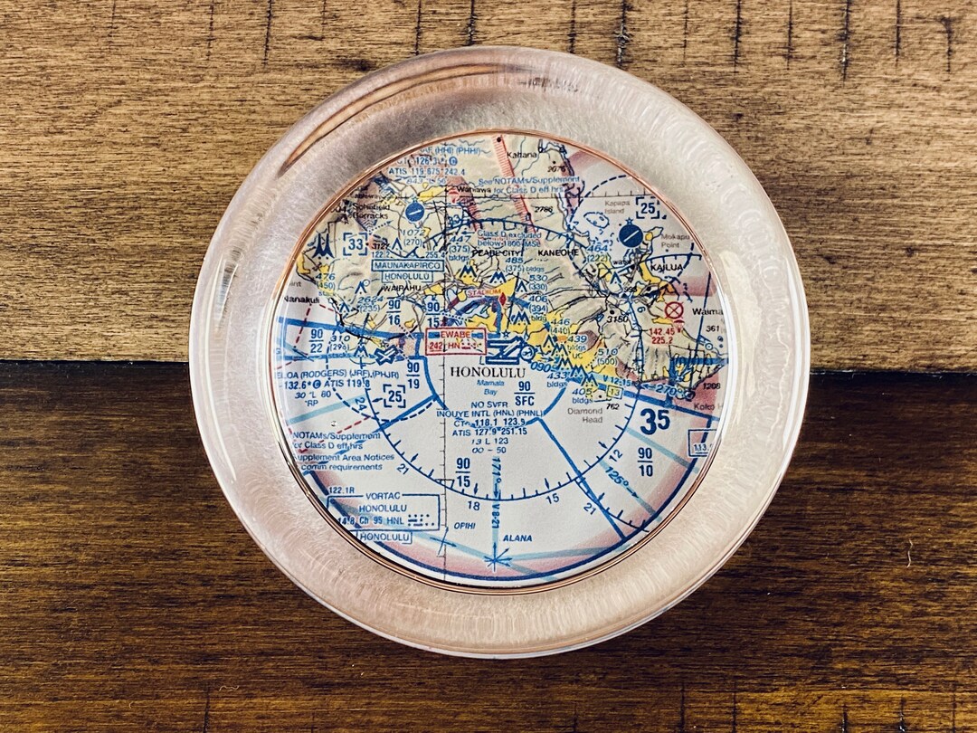 Custom Handcrafted Glass Paperweight (using Authentic Aeronautical ...