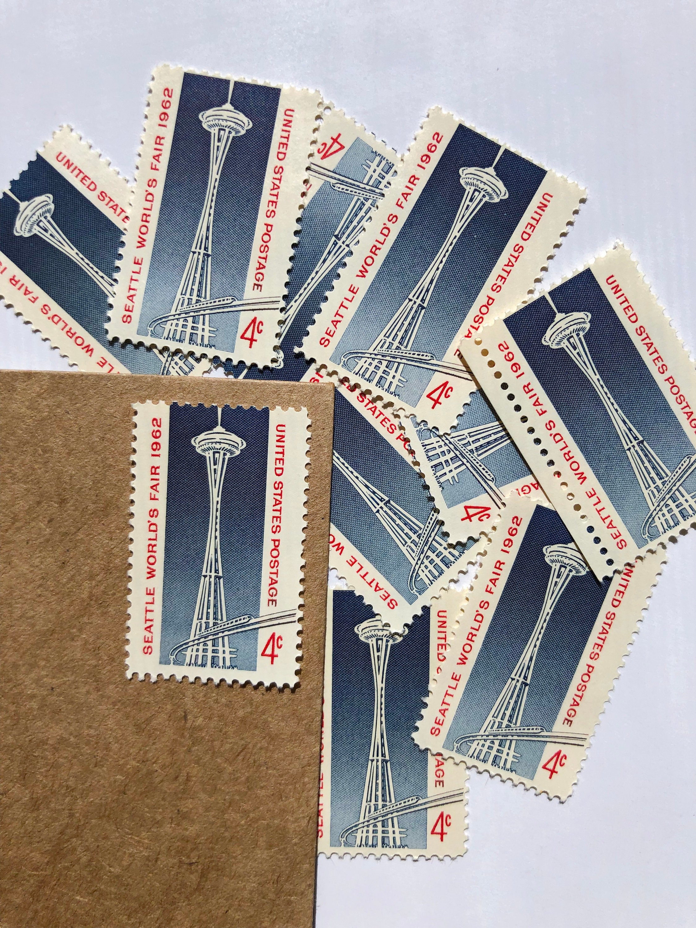 8 Cent Statue of Liberty Stamp Issued 1956 .. Vintage Unused US Postage  Stamp .. Pack of 10 