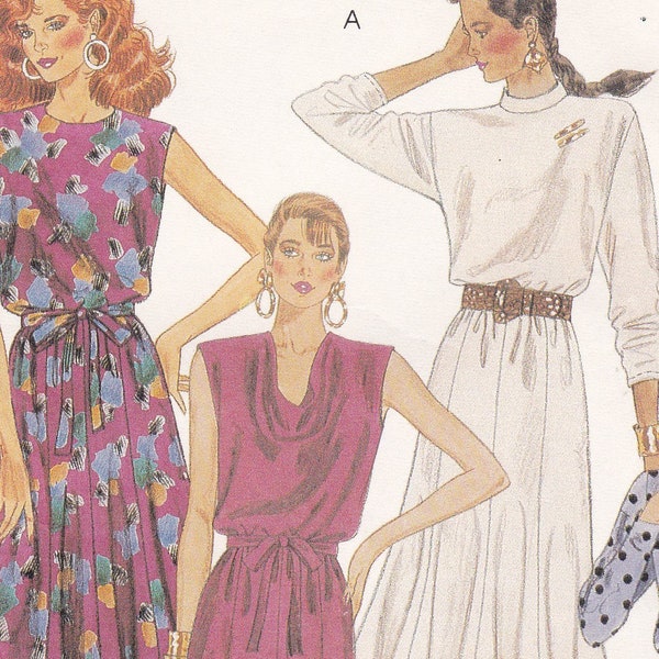 Dress Patterns Misses' Size 14 Bust 36 Loose-Fitting Drape Neckline Very Flared Sleeveless Dresses McCall's Sewing Pattern 3248 Uncut