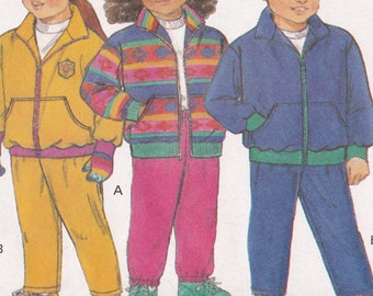 3045 Butterick Sewing Pattern Boys Girls Loose Fitting Jacket Pants Hat Size 5 6 6X