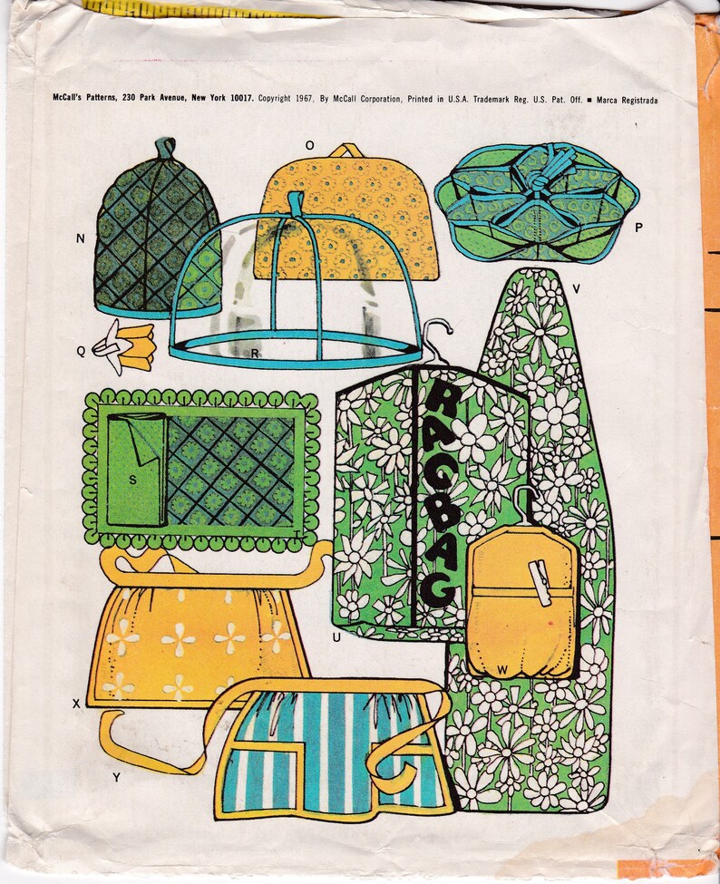 Kitchen and Household Craft Patterns Pot Holders Appliance Covers Oven Mitts Storage Bags Bun /& Tea Cozy McCall/'s Sewing Pattern 8774 Uncut