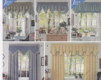 Window Treatments Valance and Panels Variety of Designs for Home Decorating Simplicity Sewing Pattern 7885 Uncut