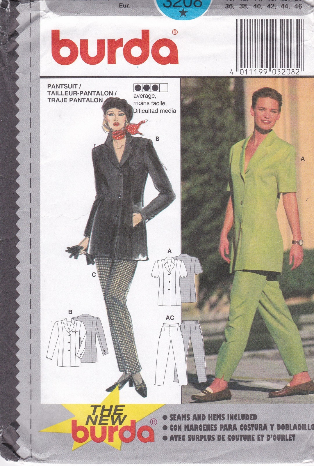 Jacket and Pants Patterns Misses' Size 10 12 14 16 18 20 - Etsy