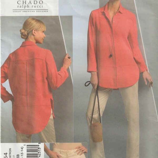 Shirt und Hose Schnittmuster Größe 8 19 12 14 Sehr locker sitzendes Top, Tapered Hose von Designer Chado Ralph Rucci Vogue Schnittmuster 1054 Uncut