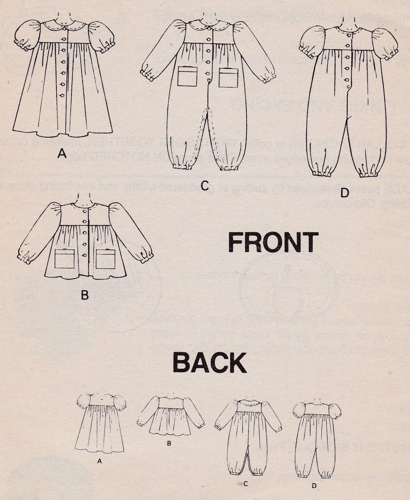 Toddler's Dress Top and Jumpsuit Patterns Child Size 1 2 Etsy UK