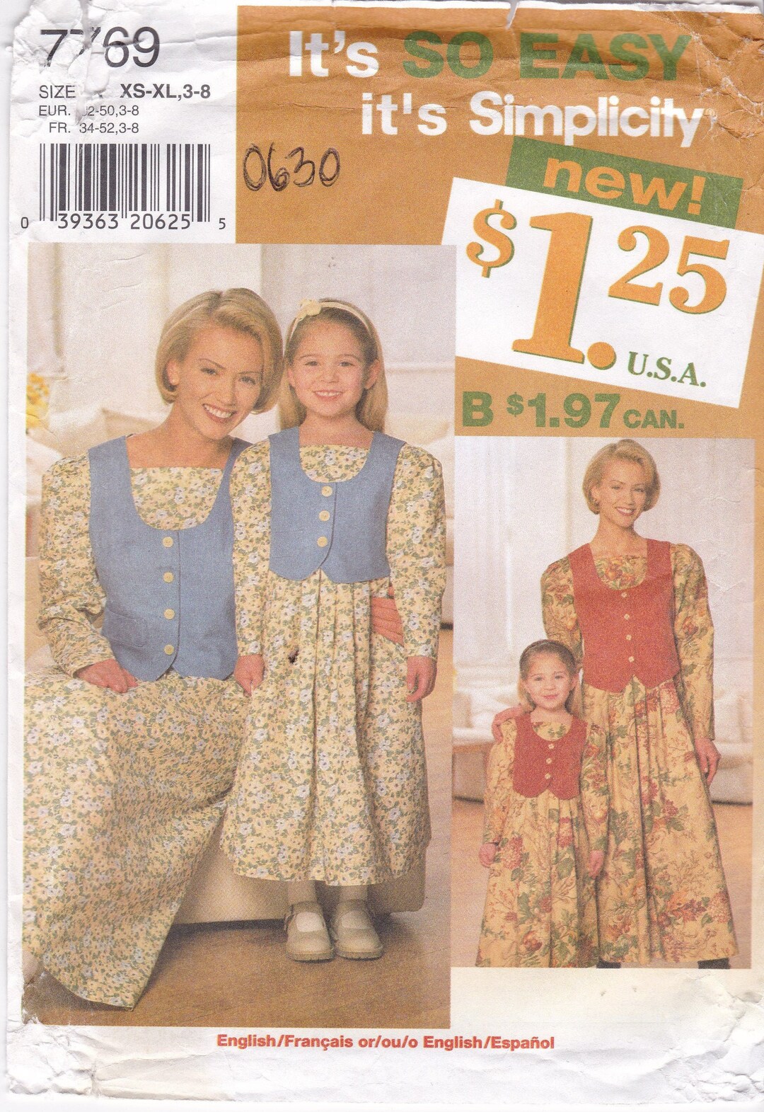 Mother Daughter Matching Dress Patterns Children and Miss Sizes ...