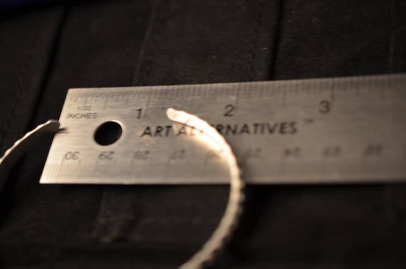 Sterling silver handmade patterned cuff bracelet - image 6