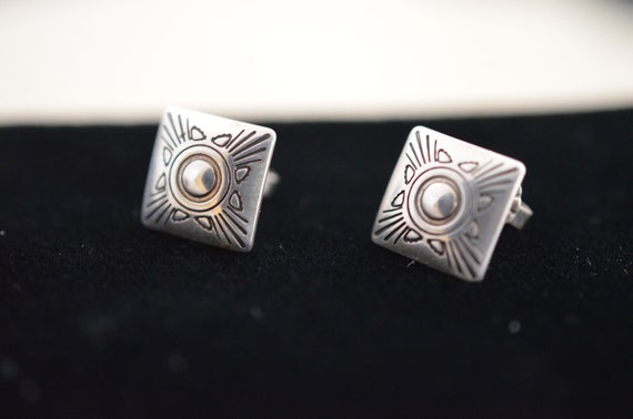 Two sets of small, silver, southwestern-style vin… - image 8