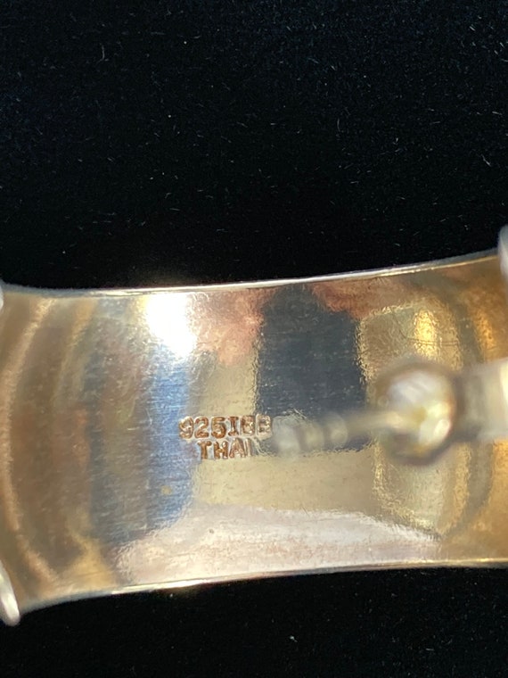 Sterling silver loop earrings with stud fasteners - image 5