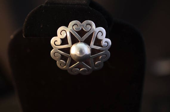 Star and hearts sterling silver brooch. Hallmarke… - image 5