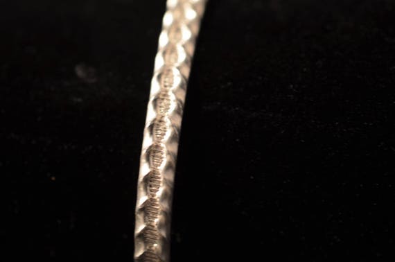 Sterling silver handmade patterned cuff bracelet - image 4