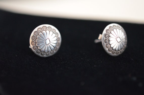 Two sets of small, silver, southwestern-style vin… - image 6