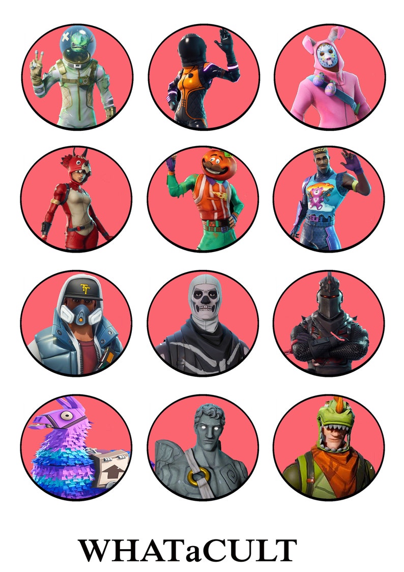 FORTNITE printable cupcake/ muffin / cake birthday party | Etsy
