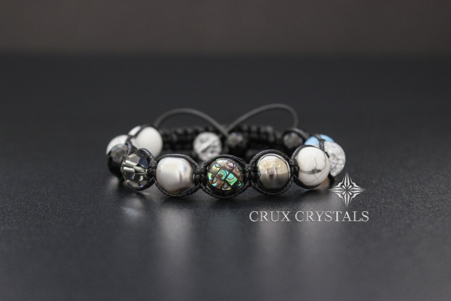 B&W MEMORIES Gemstone Beads Bracelet Women's Shamballa - Etsy