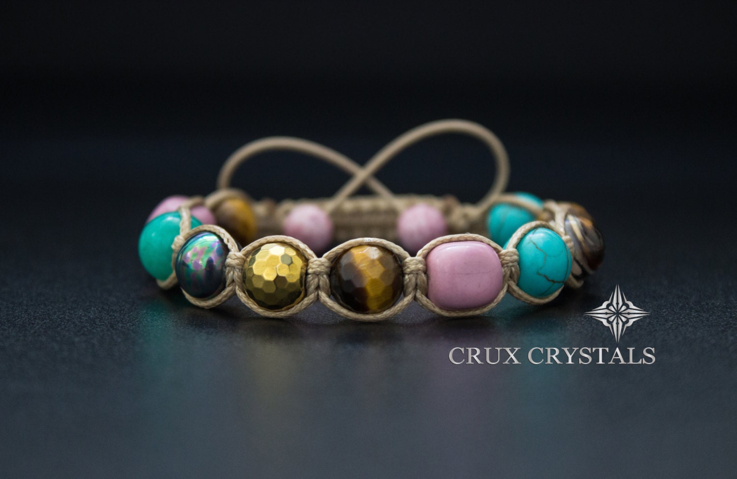 Beaded Bracelet Madagascar Women s Shamballa Bracelet Natural Stone Jewelry Pink Bracelet Beaded Macrame Mother s Day Crux Crystals Etsy