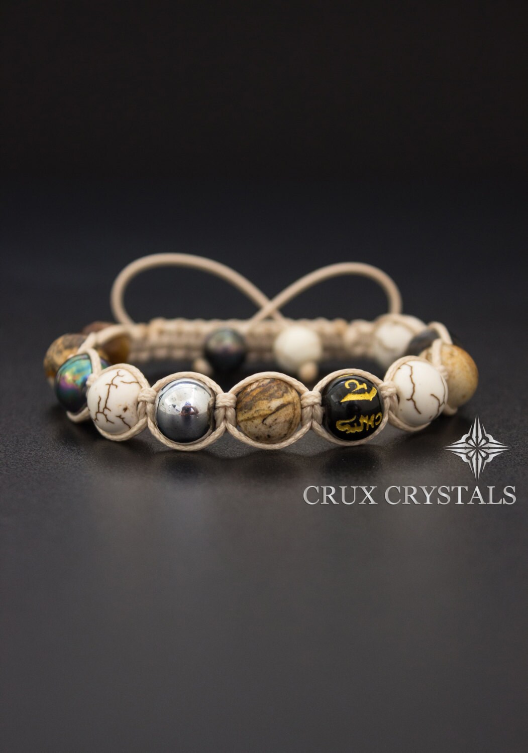 PEANUT BUTTER Women's Shamballa Bracelet Natural Stone - Etsy