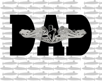 Dad Dolphins | Submariner Father's Day Card | Silver Dolphins