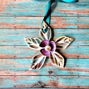 Beach Christmas ornaments - Beach decor - Beach Christmas decor - Christmas gifts Beach ornaments - Beach home decor - Seasehll ornaments