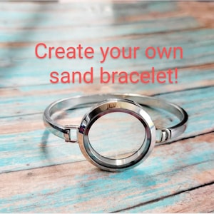 Add your own sand bracelet - Custom jewelry - Custom gifts for women - Sand locket - Memory gift - Travel locket - Create your own bracelet
