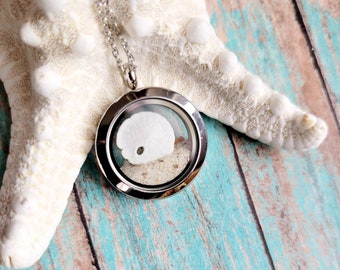 Florida necklace - Anastasia Island - Sand locket - Beach gifts - Anniversary gift for her - Honeymoon - Beach jewelry -Sand necklace