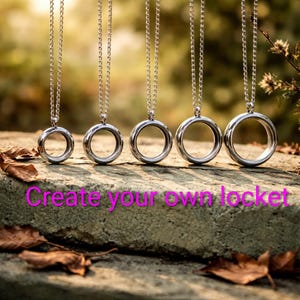 Add your own sand-Memory Sand Locket-Custom Gifts- Coin Holder-Design Your Necklace- DIY Sand Locket-Personalized Jewelry