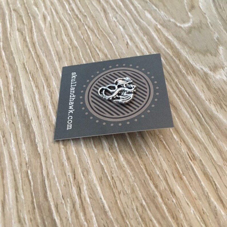 Dragon Lapel Pin / Tie Tack Silver Tone Men's Fashion Etsy