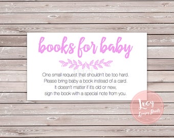 Books for Baby Instant Download, Baby Shower Printable Book Request