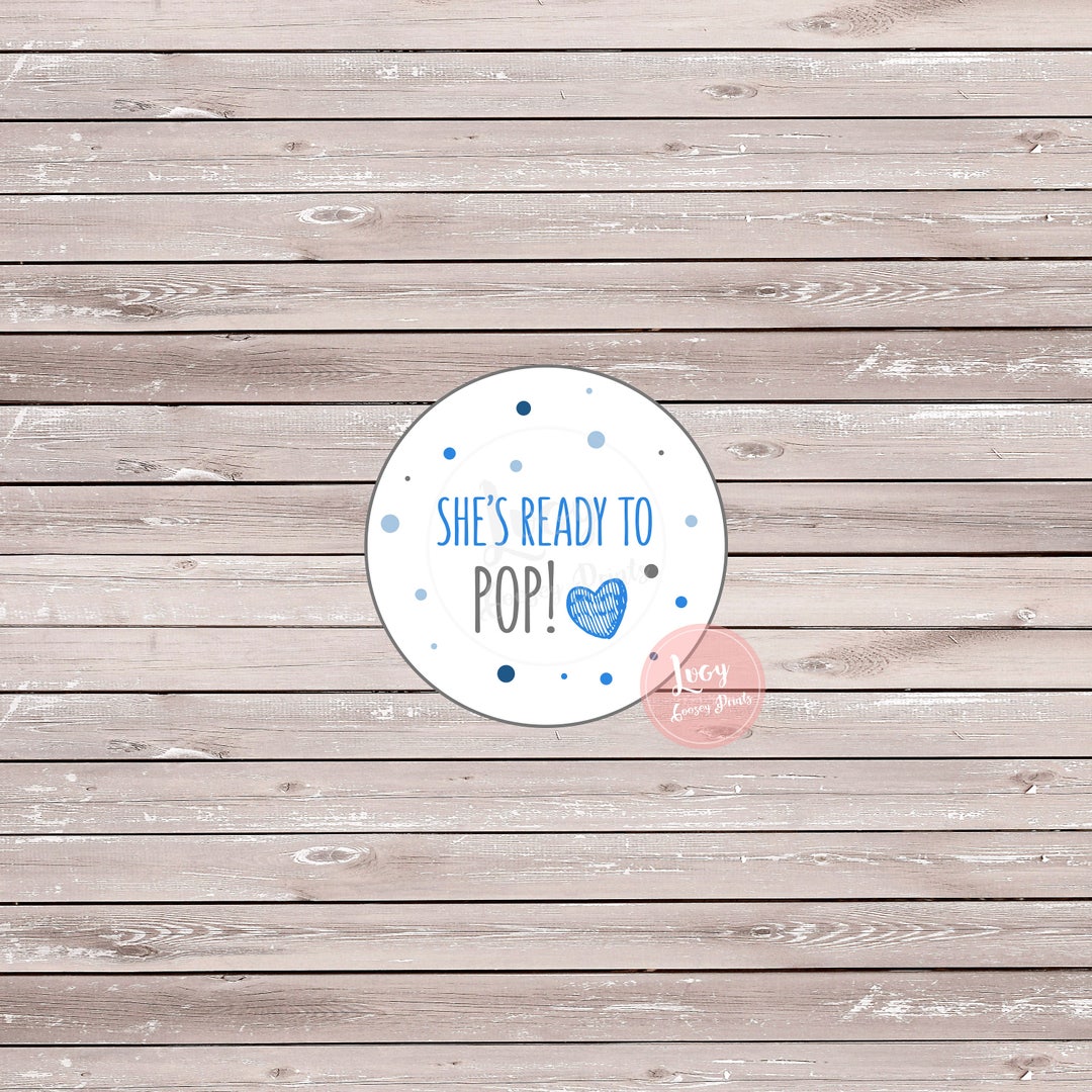 Ready to Pop Printable Tag, Instant Download, Baby Shower / Baby ...