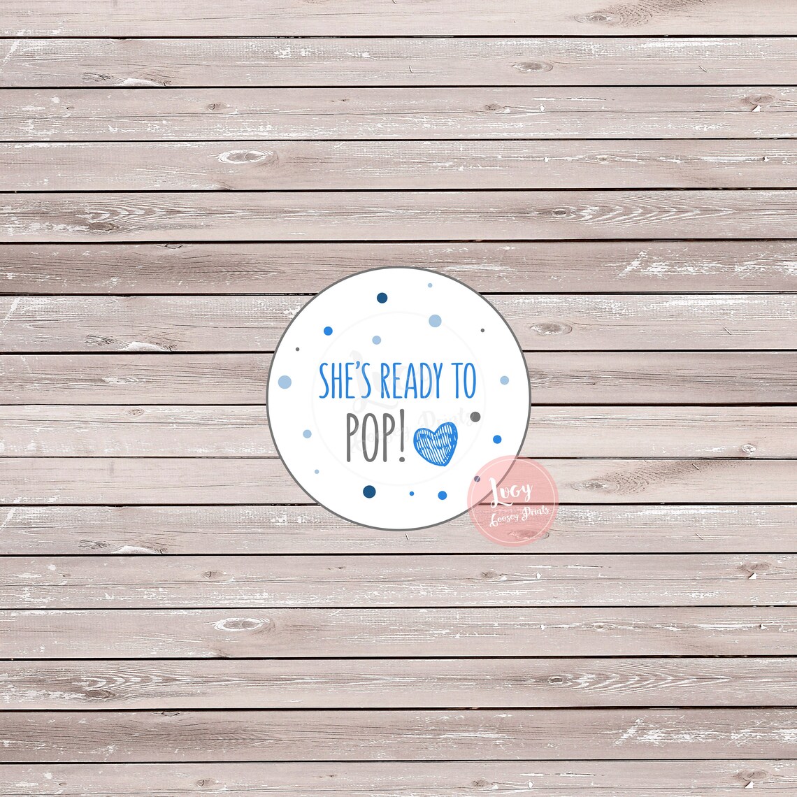 Ready to Pop Printable Tag, Instant Download, Baby Shower / Baby ...