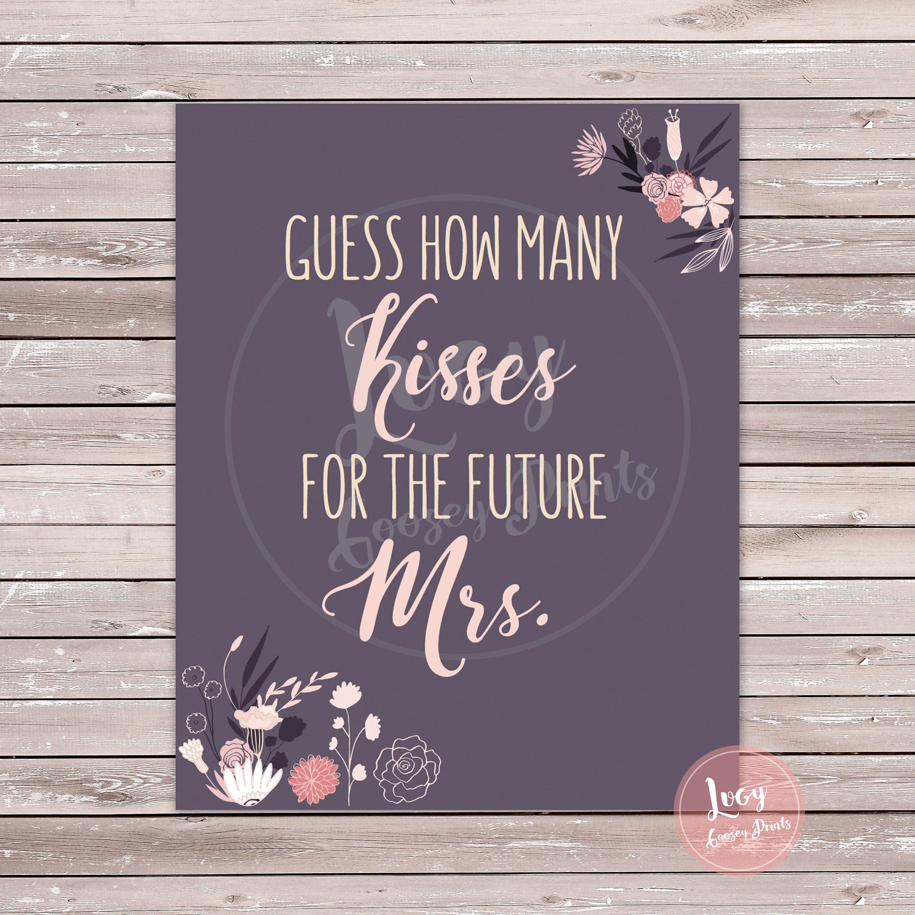 It is an image of Old Fashioned Guess How Many Kisses for the Soon to Be Mrs Free Printable This is an image of Old Fashioned Guess How Many Kisses for the Soon to Be Mrs Free Printable