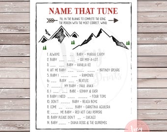 Name That Tune Printable Game Instant Download Baby Shower | Etsy