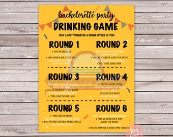 Bachelorette Party Drinking Printable Game Cactus Theme | Etsy